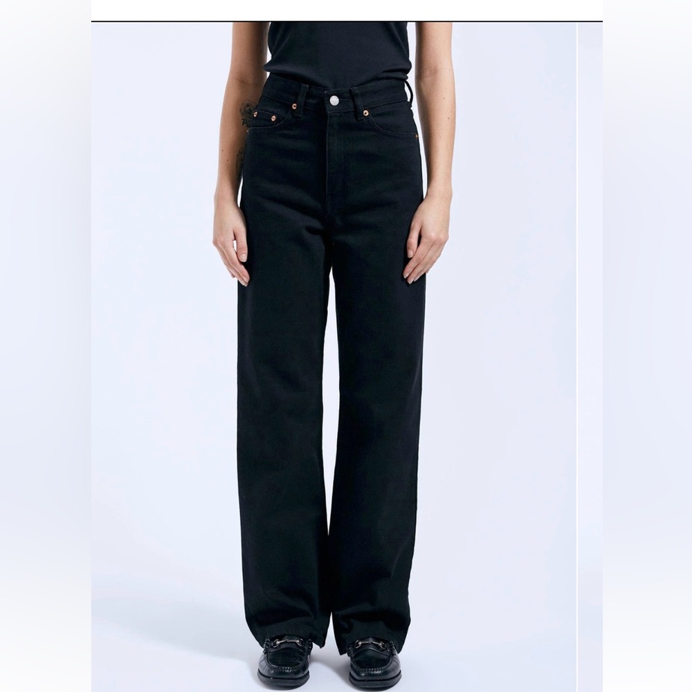 Dr. Denim Echo Black Wide Leg High Waisted Size 32/32